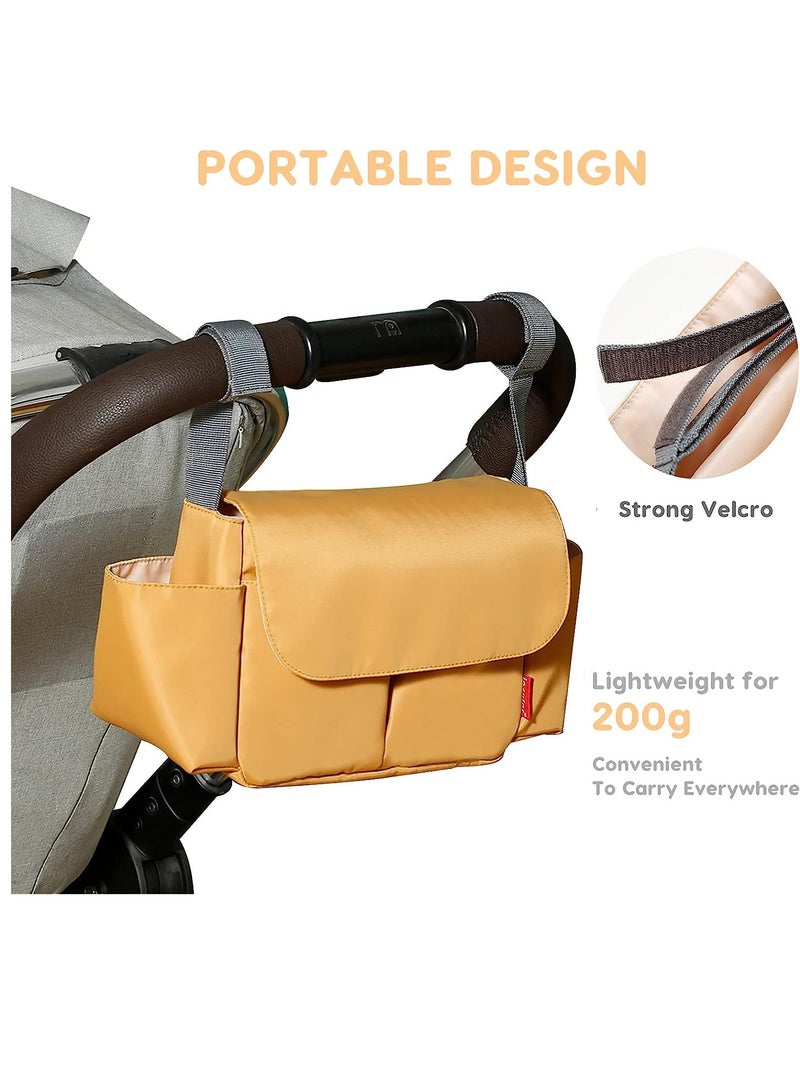 Barakah Pram Buggy Bag Organiser, Waterproof Stroller Organiser Bag, Multifunctional Large Baby Stroller Organizer Bag, Pushchair Storage Bag with Cup Holders  for Carrying Diaper Toys Snacks - Image 5