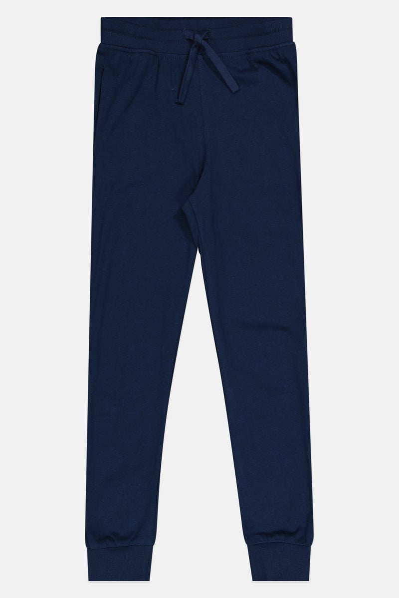 H&M Kids Boy 3 Pieces Plain Drawstring Jogger Pants, Multicolor  - Image 3