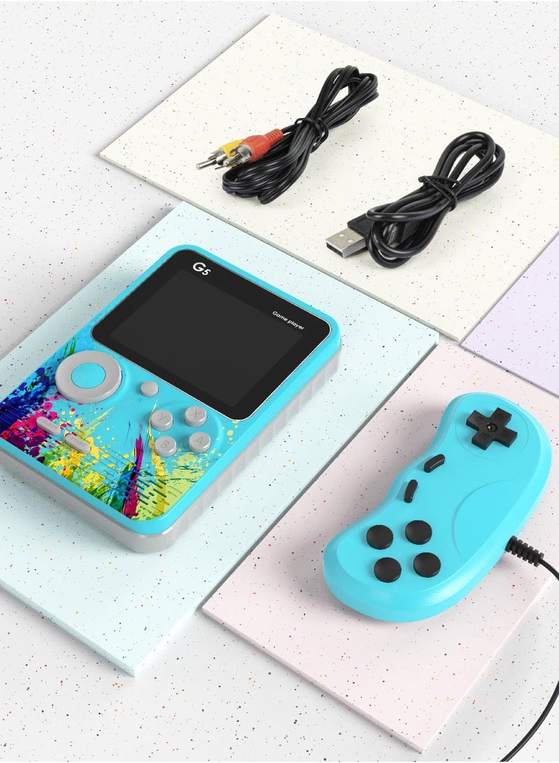 G5 Handheld Retro Video Game Console with Hundreds of Preloaded Classic Video Game Blue - Image 3