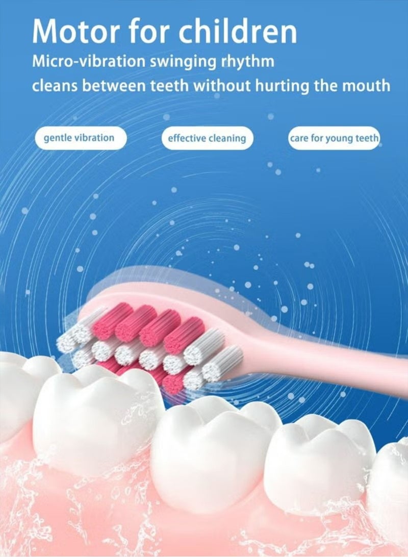 كوميسبيل فرشاة أسنان كهربائية للأطفال مع الناقل التسلسلي العام شحن فرشاة الأسنان الكهربائية ، وتصميم التفاعلية لجعل الفرشاة أكثر كفاءة ، وثلاثة رؤساء استبدال ، شعيرات الألياف الناعمة - Image 3