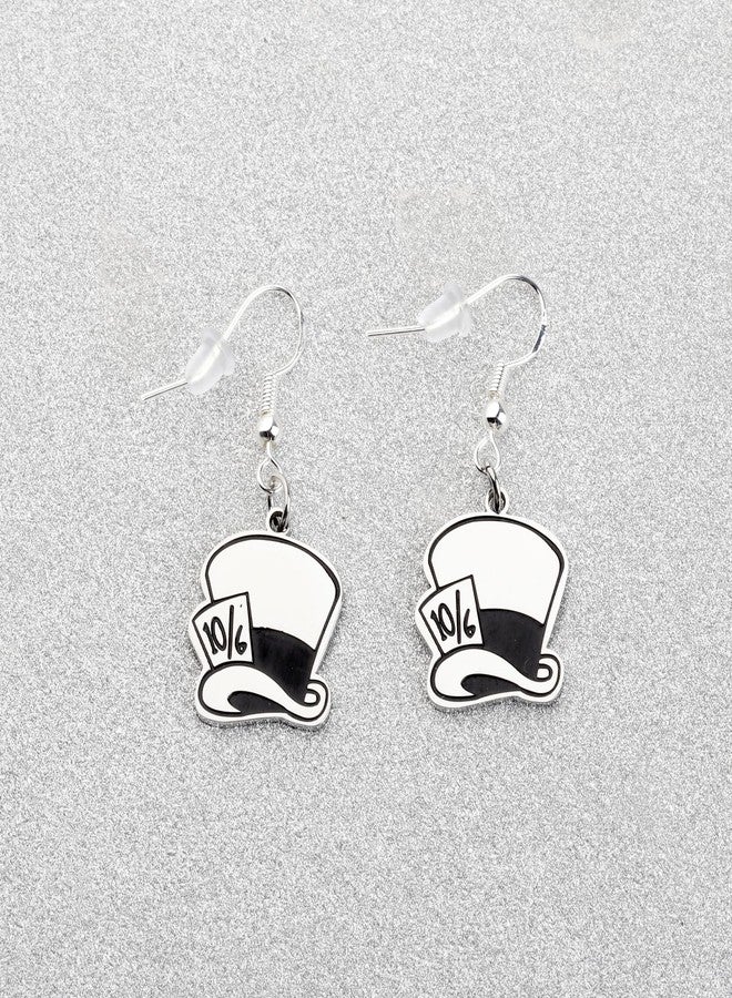 FAADBUK 10/6 Mad Hatter Hat Inspired Earring Mad Hatter Fan Gift (mad hat earring) - Image 4