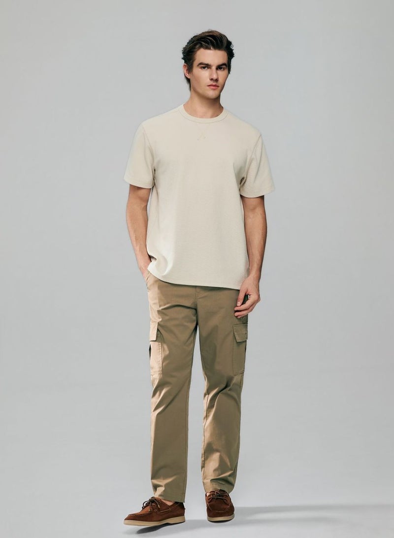 GIORDANO Men’s Regular Fit Stretch Waffle Tee - Image 2