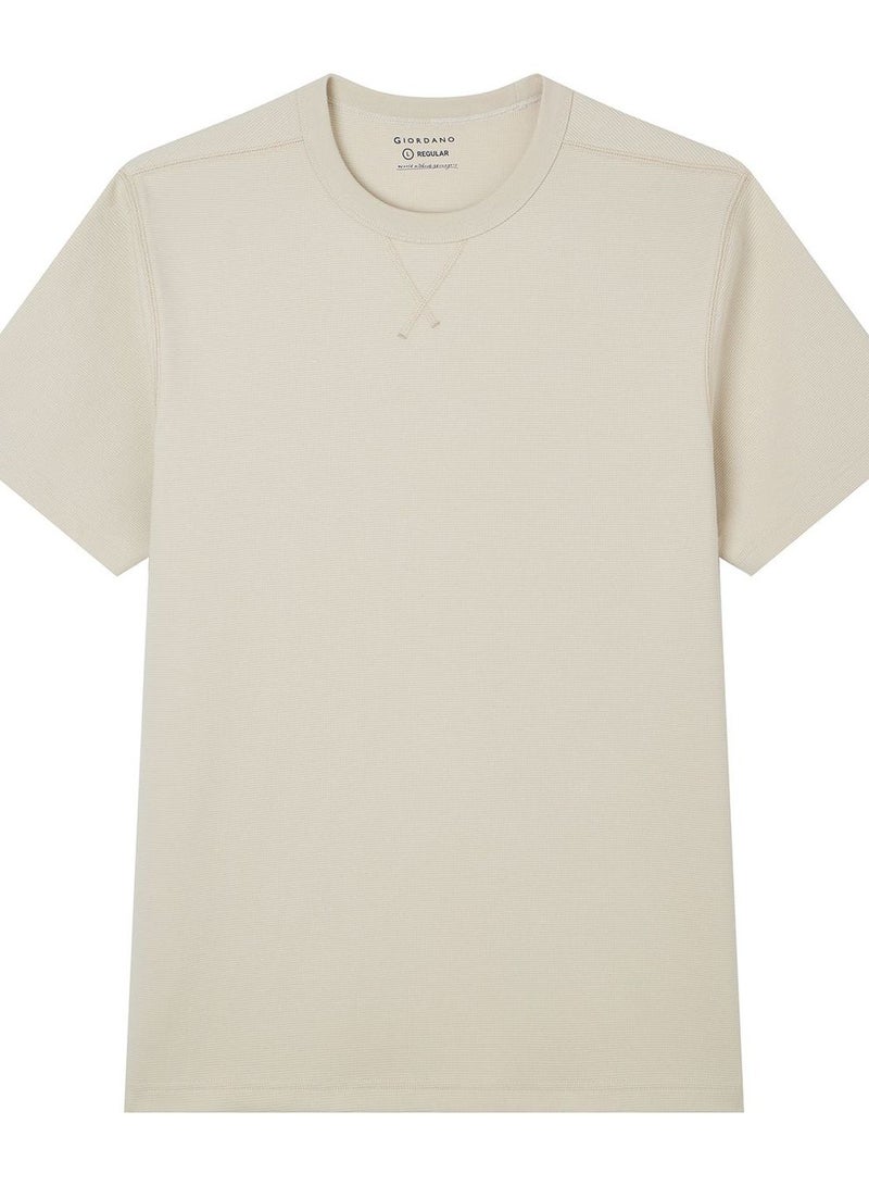 GIORDANO Men’s Regular Fit Stretch Waffle Tee - Image 3