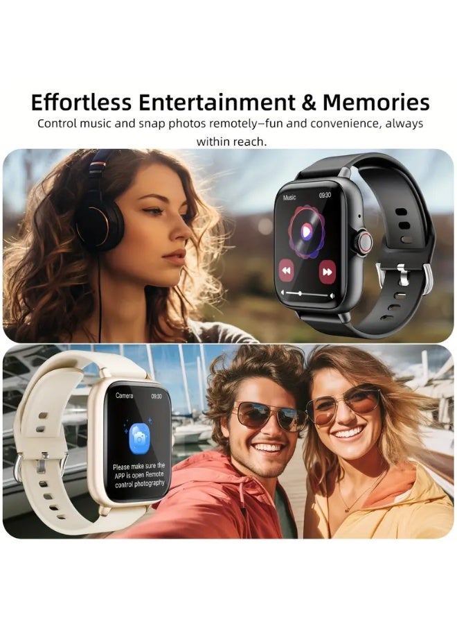 كيلا ساعة ذكية للرجال والنساء، مقاس 1.83 بوصة، متوافقة مع هواتف iPhone وSamsung وAndroid، ساعة تتبع اللياقة البدنية مع عداد الخطوات، ومعدل ضربات القلب/مراقبة النوم، والأكسجين، ومقاومة للماء IP68 - Image 4