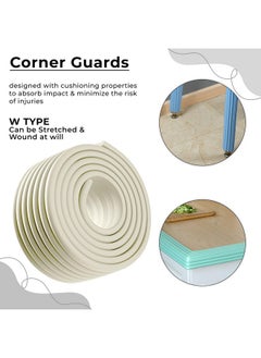 BEMBIKA Baby Proofing Edge & Corner Guards Furniture Edge Guard It�S Thin & Sleek Design For Sharp Edges Of Table, Bed, Kitchen Counter Top And Furniture For Babies & Child�S Safety - (W-Shape) White  - Image 2