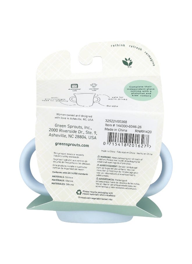 green sprouts Green Sprouts, Silicone Learning Cup, 12+ Months, Light Blue, 7 oz (207 ml)  - Image 2