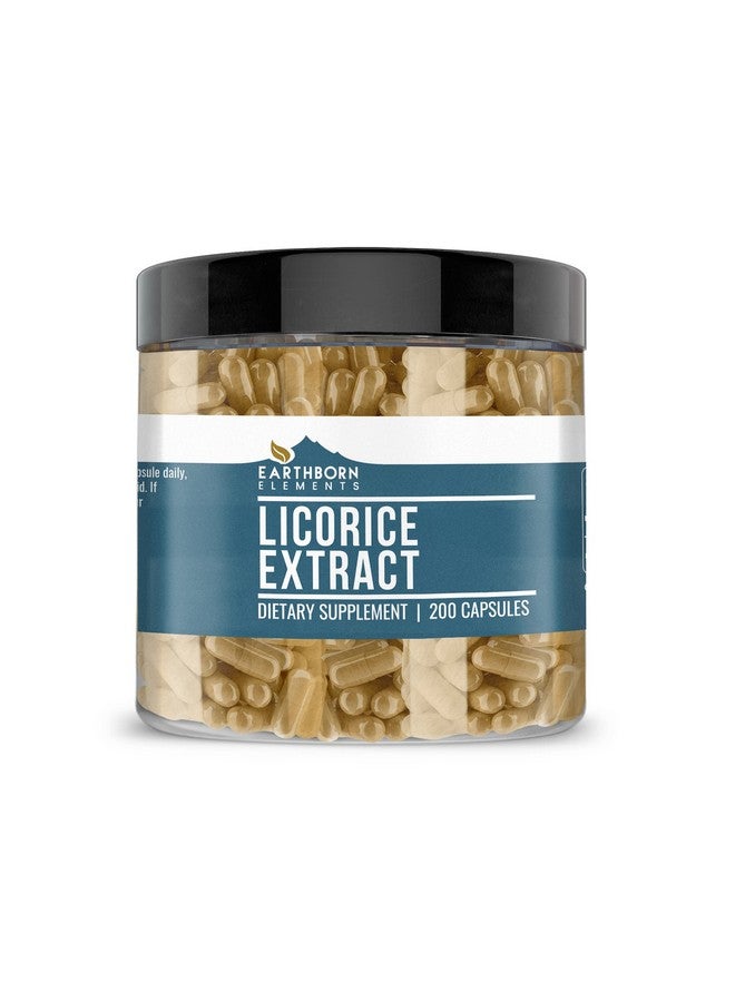 earthborn elements Licorice Extract 200 Capsules Pure & Undiluted No Additives - Image 1