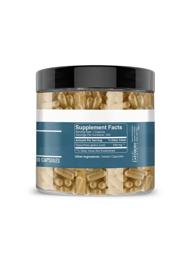 earthborn elements Licorice Extract 200 Capsules Pure & Undiluted No Additives - Image 4