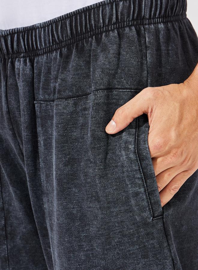 Styli Acid Wash Relaxed Fit Joggers with Elasticated Cuff - Image 3