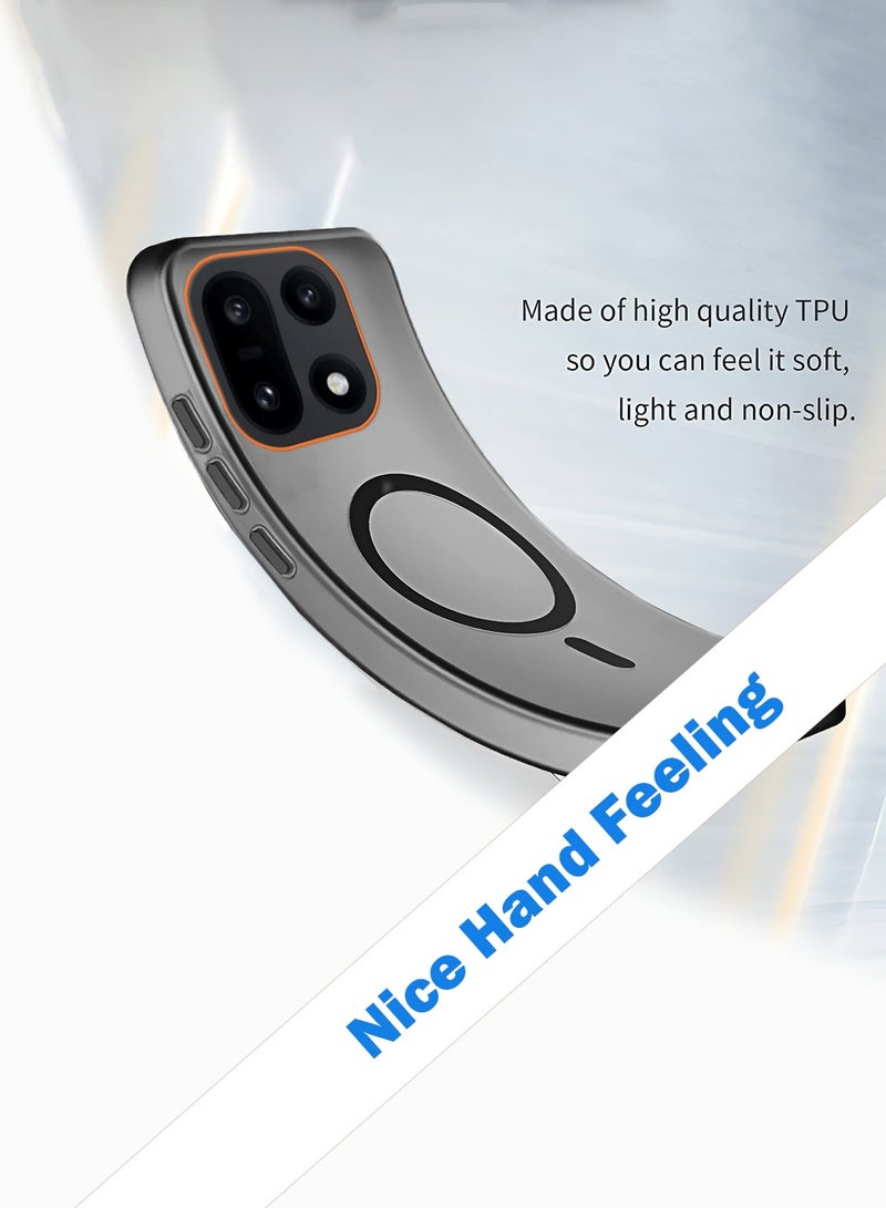 دبليو تيك غطاء هاتف OnePlus 15 5G 2025 شفاف هجين مع ماجسيف وشحن مغناطيسي وحواف مرتفعة للكاميرا ومظهر أنيق (MCMPMN) - أسود - Image 3