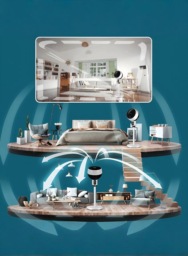 Air Circulator Tower Fan, 20dB Quiet Standing Fan with 90° Oscillation, 3 Speeds, LED Display, Floor & Table Fan for Bedroom, Office, Room Cooling - Image 5