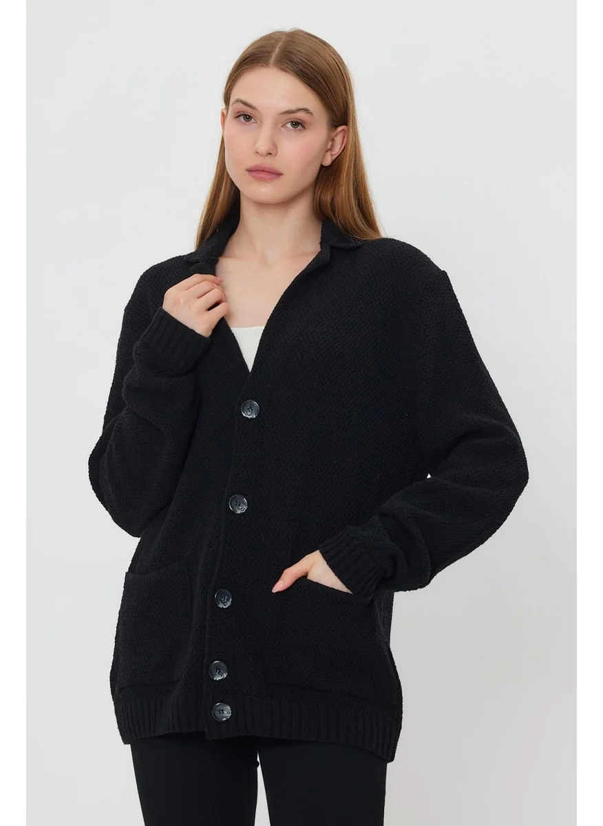 الكسندرجاردي Alexandergardı Buttoned Loose Knitwear Jacket (E23-6709-KDN)