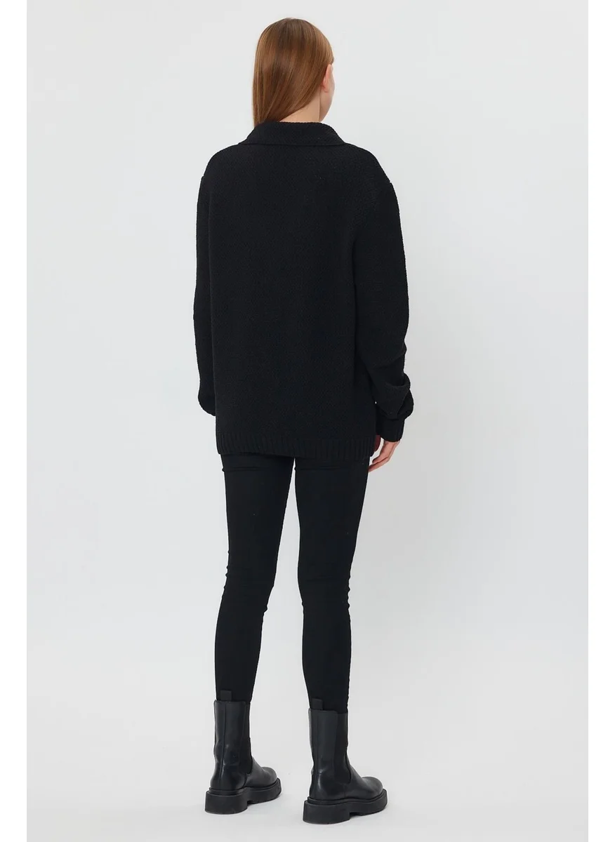 الكسندرجاردي Alexandergardı Buttoned Loose Knitwear Jacket (E23-6709-KDN)