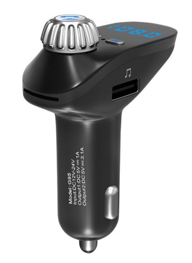 NIBEMINENT Bluetooth FM Transmitter With MP3 Player CZLY19062657 Black  - Image 1
