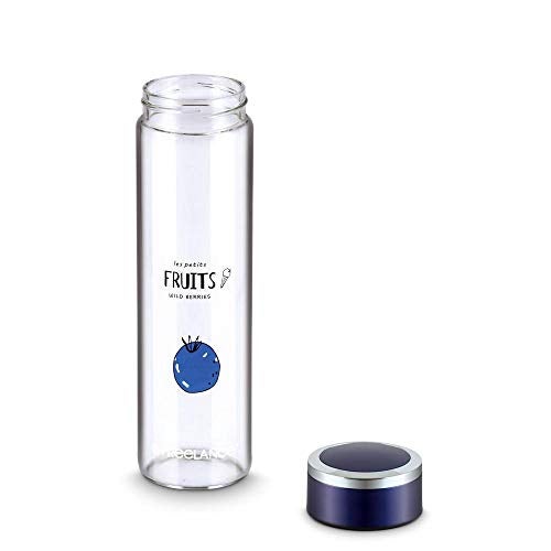 Freelance Ambrosia Glass Water Bottle 600 ml Wild Berri - Borosilicate Glass Bottle for Fridge - BPA-Free, Leak-Proof Lid for Office, Gym, Outdoors - Eco-Friendly, Reusable Water Bottle Glass - Image 2