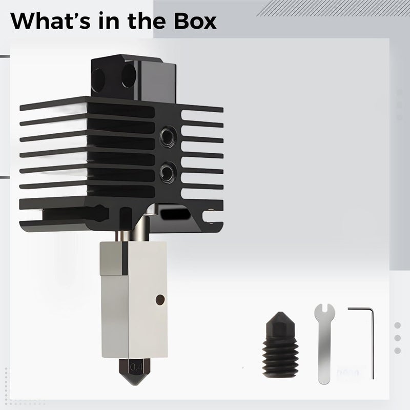 P1S 3D Printer Hotend with 0.4 Mm Steel Nozzle, High-Temperature Capability, Complete Kit for Easy Use - Image 3