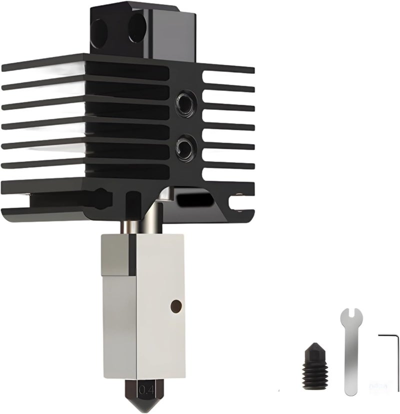 P1S 3D Printer Hotend with 0.4 Mm Steel Nozzle, High-Temperature Capability, Complete Kit for Easy Use - Image 1