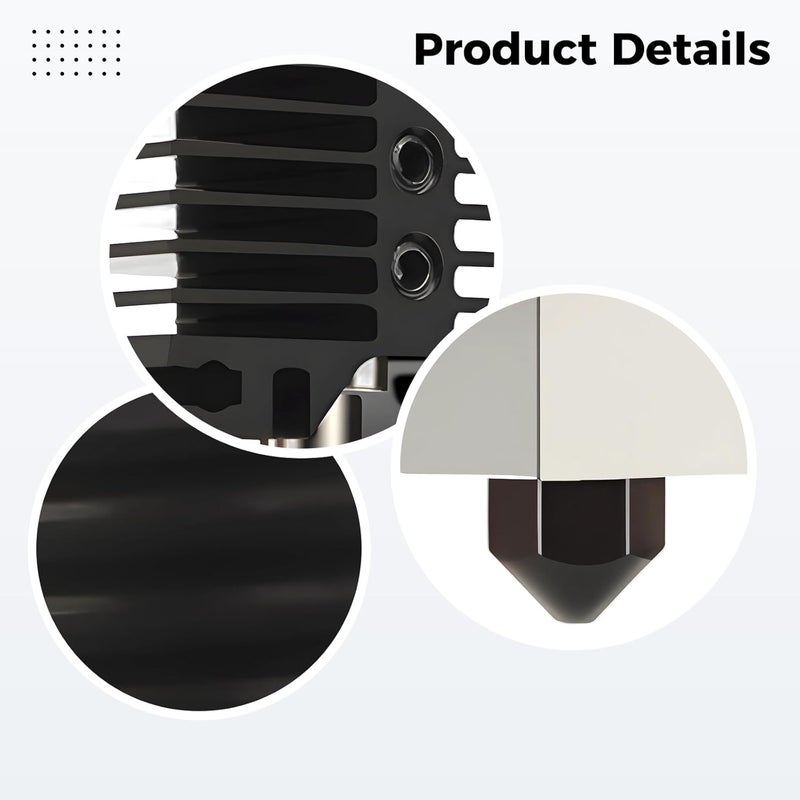 P1S 3D Printer Hotend with 0.4 Mm Steel Nozzle, High-Temperature Capability, Complete Kit for Easy Use - Image 5