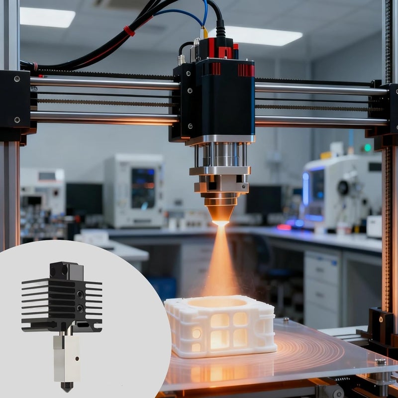 P1S 3D Printer Hotend with 0.4 Mm Steel Nozzle, High-Temperature Capability, Complete Kit for Easy Use - Image 4