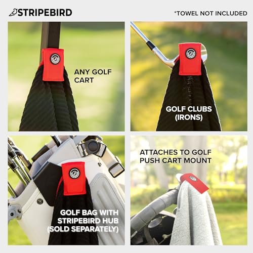 Stripebird - Magnetic Clip for Any Towel (Red) - Highest Strength Magnet for Magnetic Golf Towel - Removable from Towels - Magnet Golf Towel - Magnetic Golf Towels for Men - Image 3