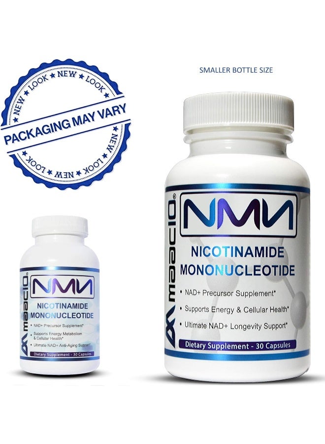 MAAC10 Formulas Nicotinamide Mononucleotide Supplement (NMN 125mg Capsules-30 Count)