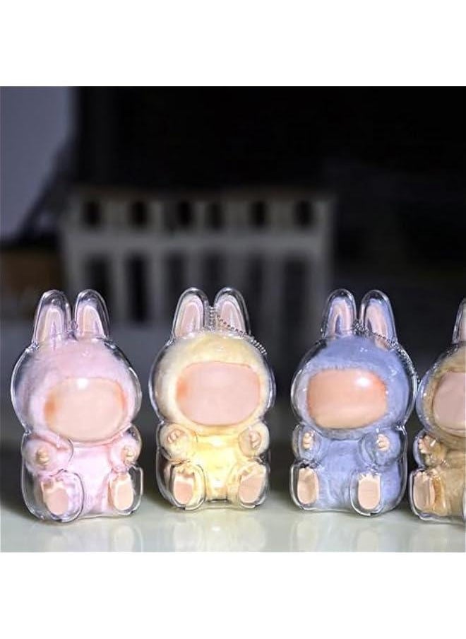 Arabest Protective Cover for LABUBU Plush Figure Doll, Plastic Protective Cover for LABUBU The Monsters Figure Keychain, Storage Transparent PVC Keychain Model Walking Display Bag for Fan Collection  - Image 4