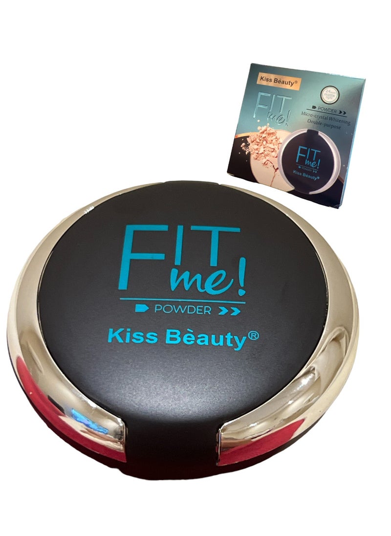Kiss Beauty - 24 Hours Matte Light Fit Me 2 Layered Compact Powder With Micro Crystal Whitening Double Purpose 30g 03 - Image 1