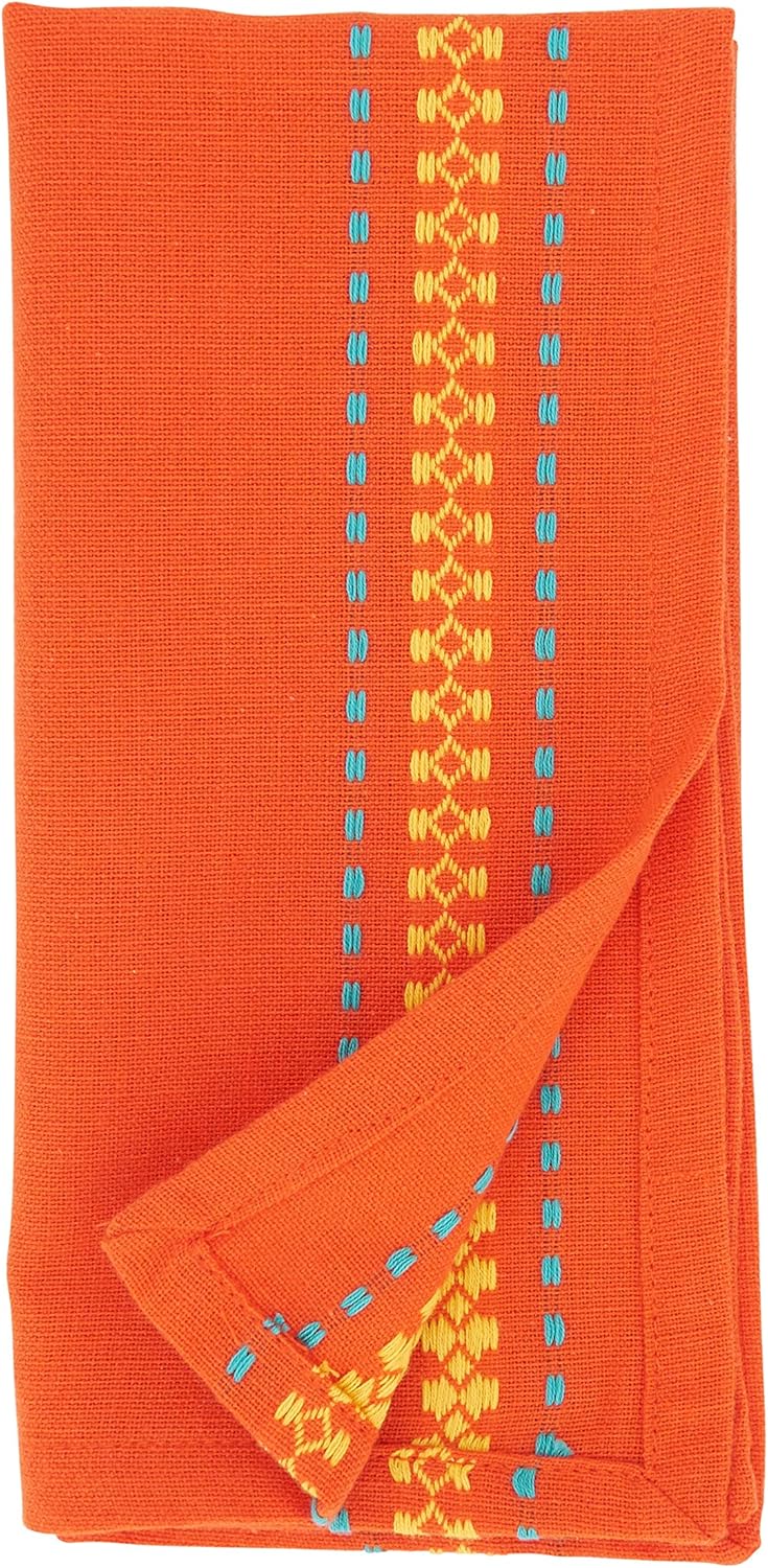 Saro Lifestyle Dobby Border Table Napkins Set of 4 - Image 2