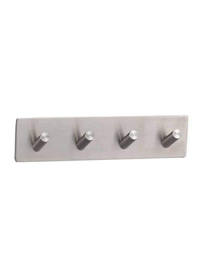 Stainless Steel Adhensive Hooks Silver 18x4.5x2.9cm - Image 2