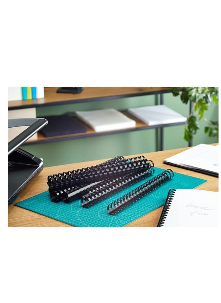 SUPER DEAL 50-Piece Binding Combs 25mm Black  - Image 2