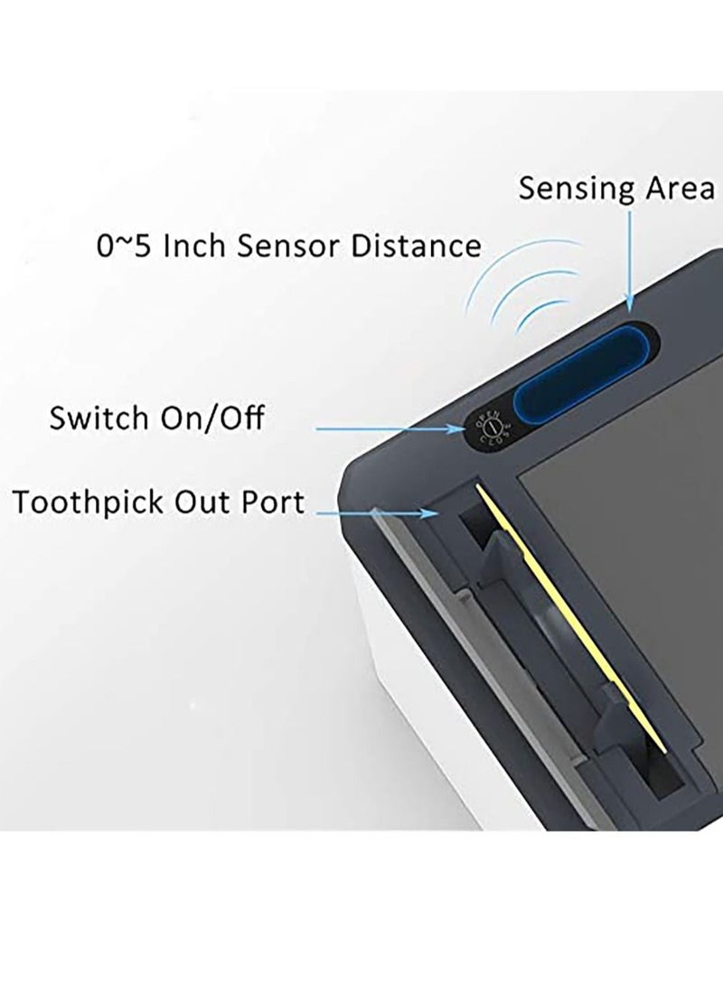 KASTWAVE موزع أعواد الأسنان التلقائي، صندوق حامل أعواد الأسنان الذكي، صندوق أعواد الأسنان بحساس الأشعة تحت الحمراء للمنزل والمطعم والمكتب - Image 3