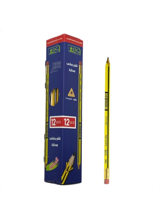 SBC HB2 12-piece pencil with Eraser - Image 1