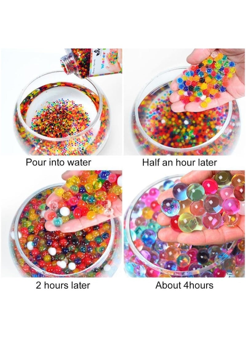 GNAFOTU 60000 Pcs Rainbow Mix Jelly Water Gel Beads,Non Toxic Water Beads for Vase Filler,Plant,Floating Candles,Wedding and Home Decoration  - Image 4