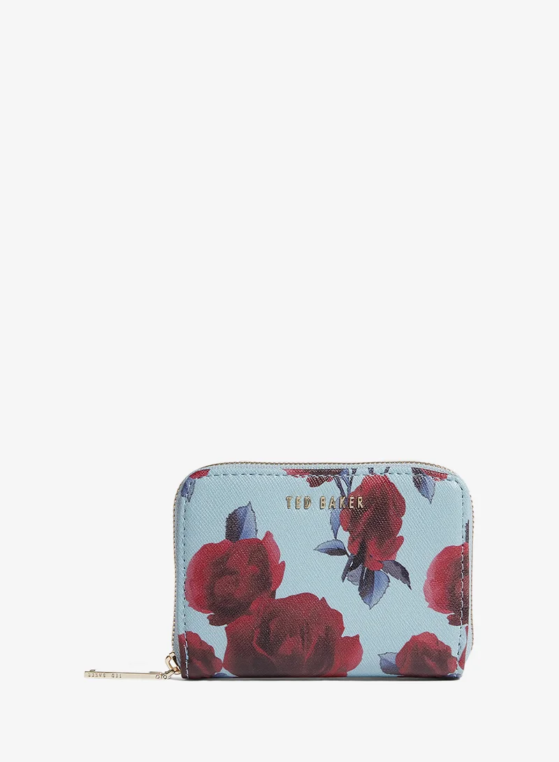 Ted Baker Small Rose Print Zip Around Purse