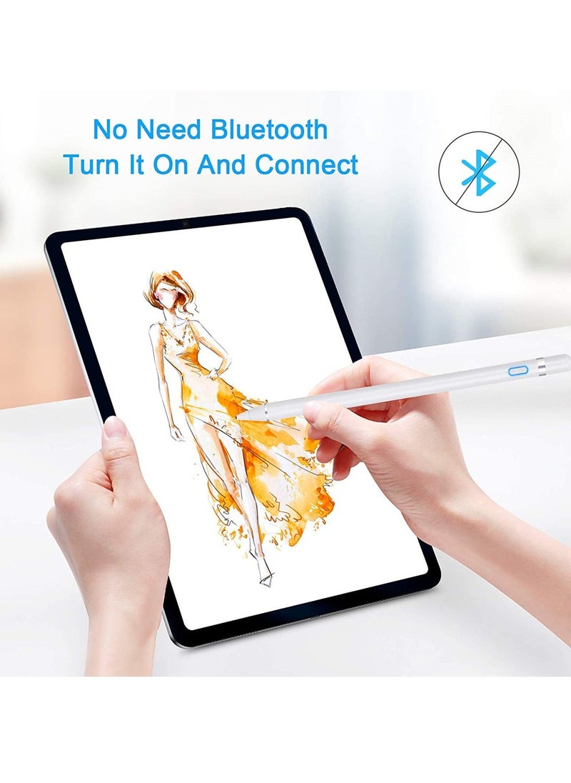 BGM Stylus Pen for Touch Screens Rechargeable 1.5mm Fine Point Active Capacitive Stylus Smart Pencil Digital Compatible iPad and Most Tablet DRB001  - Image 2