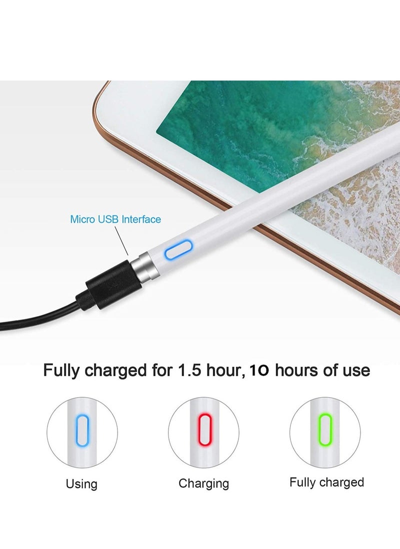 BGM Stylus Pen for Touch Screens Rechargeable 1.5mm Fine Point Active Capacitive Stylus Smart Pencil Digital Compatible iPad and Most Tablet DRB001  - Image 4