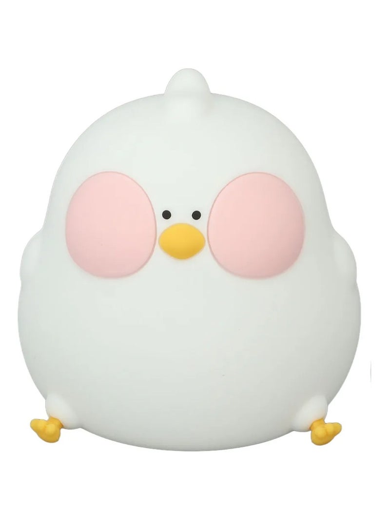 Cute Cartoon Chick Baby Night Light, Safe & BPA Free Silicone, Anti-Eye Strain Warm LED Light with 7 Touch Changeable Colors, Auto Timer & Dimmable for Nursing & Sleeping, Perfect Gift for Nursery & Special Occasions  - Image 1