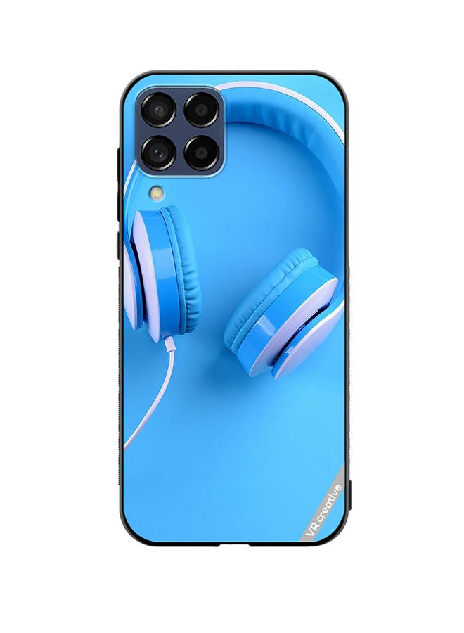 VR CREATIVE Protective Case Cover For Samsung Galaxy M53 Music Headphones Design Multicolour - Image 1