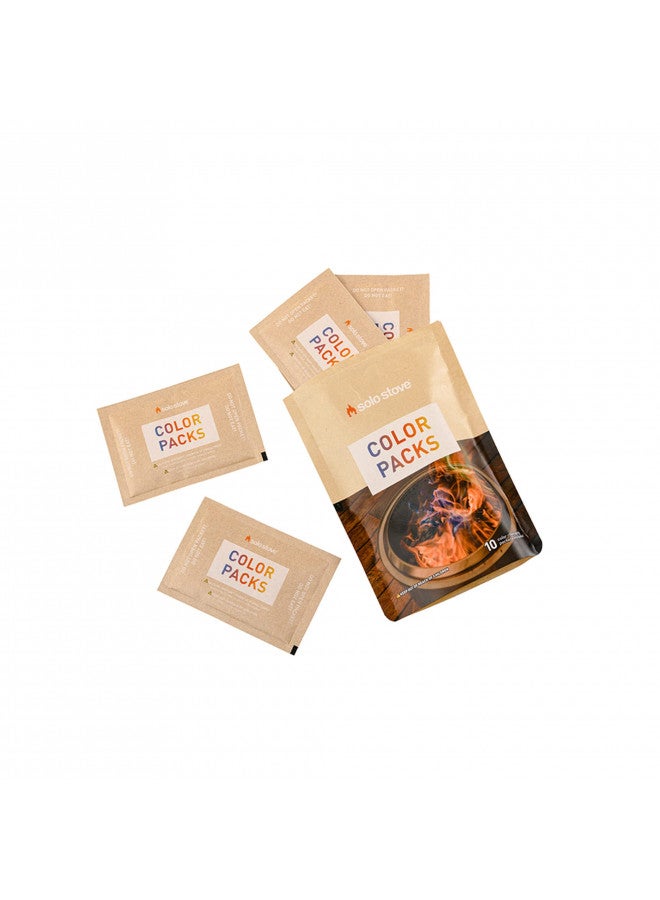 Solo Stove Solo Stove Color Pack 10 Color Changing Fire Packets, Adds Magic Fire Colorful Flames to Your Fire Pit & 4 Potential Fire Color - Blue, Green, Purple, and Yellow - Firepit Accessory for Outside Pits  - Image 2