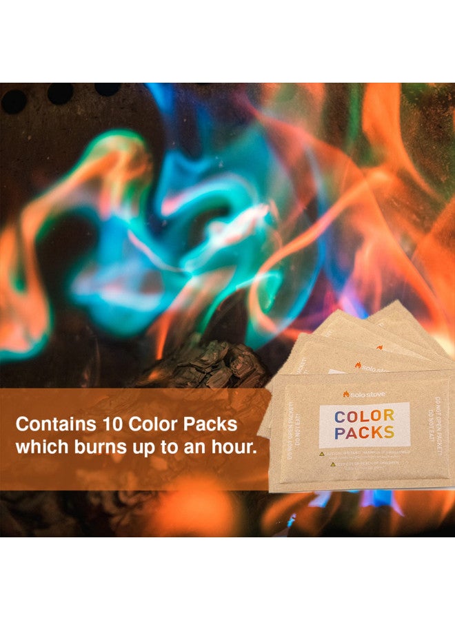 Solo Stove Solo Stove Color Pack 10 Color Changing Fire Packets, Adds Magic Fire Colorful Flames to Your Fire Pit & 4 Potential Fire Color - Blue, Green, Purple, and Yellow - Firepit Accessory for Outside Pits  - Image 4