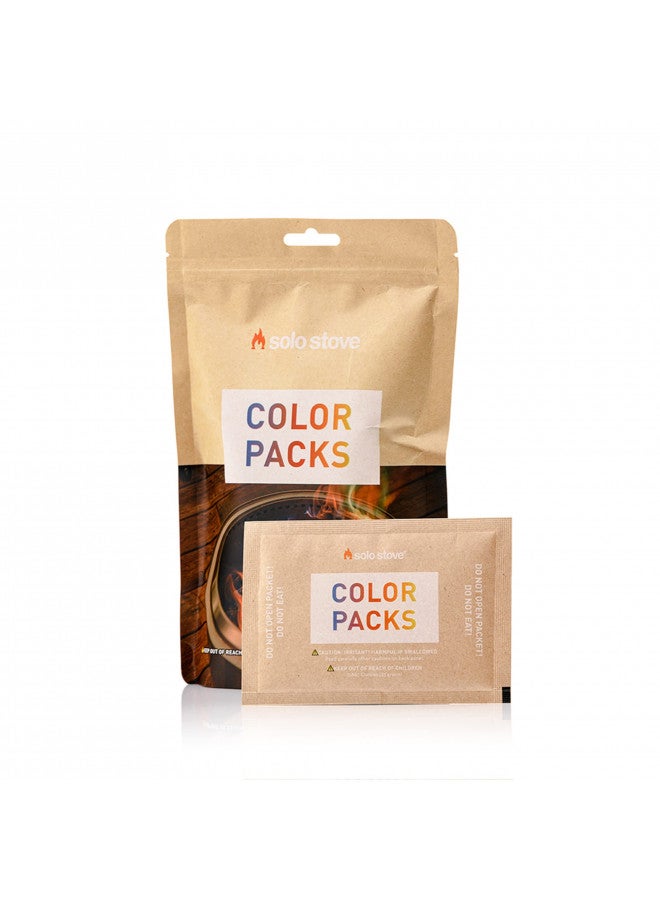 Solo Stove Solo Stove Color Pack 10 Color Changing Fire Packets, Adds Magic Fire Colorful Flames to Your Fire Pit & 4 Potential Fire Color - Blue, Green, Purple, and Yellow - Firepit Accessory for Outside Pits  - Image 1