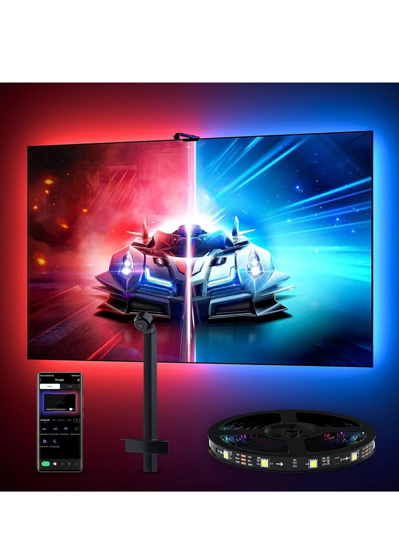 فورتي إضاءة خلفية LED للتلفزيون، مع مستشعر AR، أضواء تلفزيون ذكية خلف تلك المزامنة مع الشاشة، متوافقة مع مزامنة موسيقى التطبيقات، لغرفة الألعاب، وغرفة النوم، للتلفزيون والشاشة، والتحكم في تطبيقات البلوتوث  - Image 4