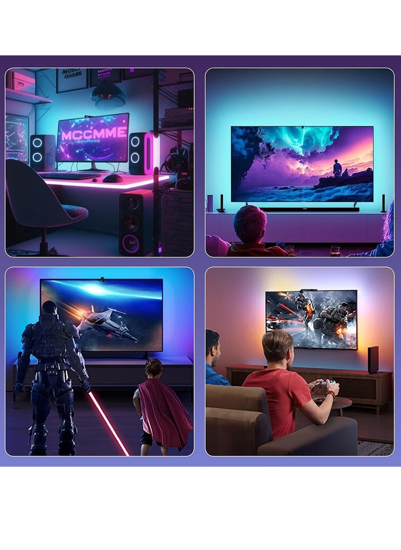 Furtey - TV Led Backlight, with AR Sensor, Smart TV Lights Behind That Sync with Screen, Compatible with App Music Sync, for Gaming Room, Bedroom, for TV& Monitor, Bluetooth App Remote Control - Image 1