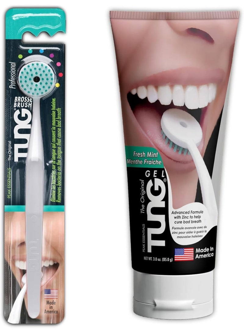 Tung Effective tongue cleanser with multi-color brush - Image 1
