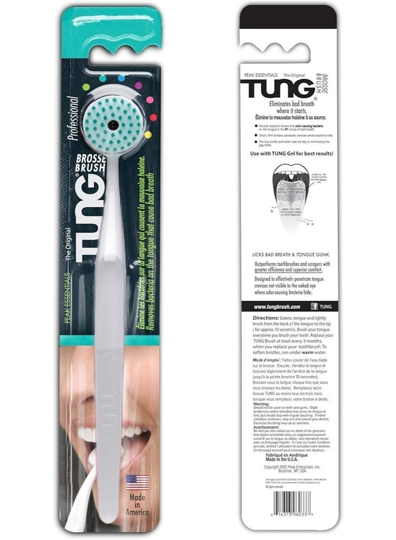 TUNG Tongue Cleaning Brush + TUNG Fresh Mint Tongue Cleaning Gel | Brush + Paste | For Bad Breath Removal and Freshening - Image 4