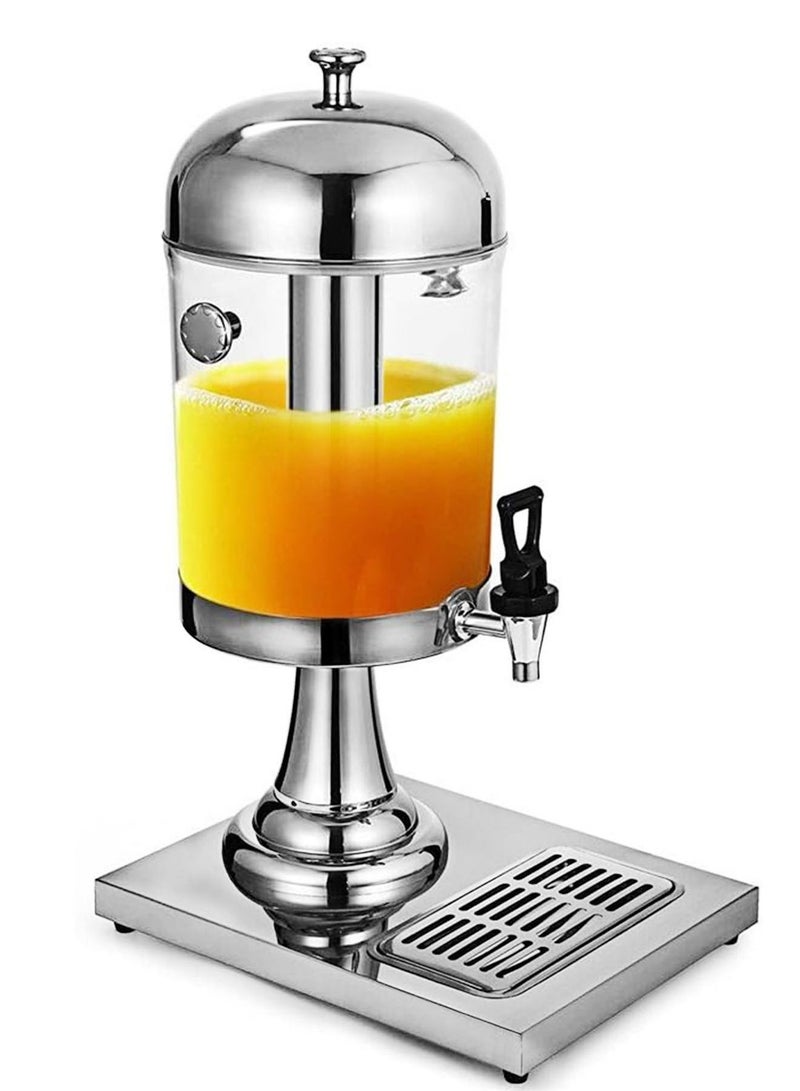 Grace Stainless Steel 8L Counter Top Single Juice Dispenser with Center Ice Core  - Image 1
