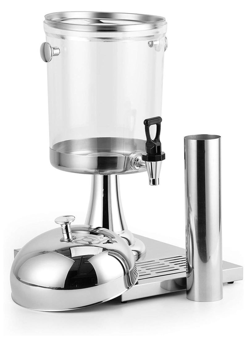 Grace Stainless Steel 8L Counter Top Single Juice Dispenser with Center Ice Core  - Image 4
