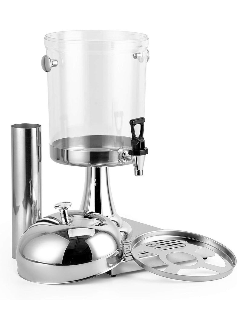 Grace Stainless Steel 8L Counter Top Single Juice Dispenser with Center Ice Core  - Image 5