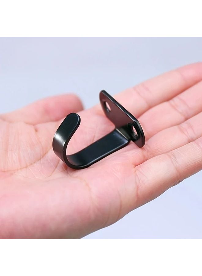 4 قطع خطافات سقف معدنية متينة حاملات المناشف تحت الرف لتعليق الملابس في الحمام والمطبخ - Image 3