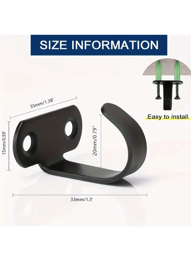 4 قطع خطافات سقف معدنية متينة حاملات المناشف تحت الرف لتعليق الملابس في الحمام والمطبخ - Image 4